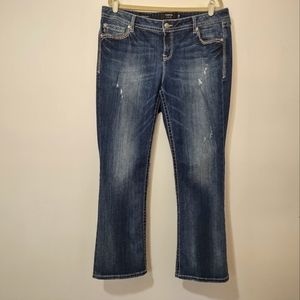 Torrid Relaxed Boot Embellished Pockets Jeans